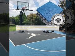 Ladrilho de piso esportivo intertravado de PP antiderrapante de 340x340mm para quadra de basquete