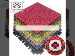 Placas Desportivas Modulares PP Intertravadas 340x340mm Antiderrapantes Multi-Superfícies