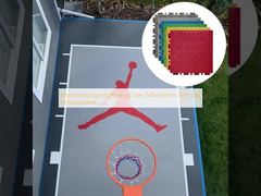 Placas de Piso Desportivo Intertravadas 340x340mm Polipropileno Antiderrapante