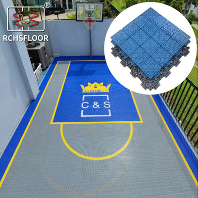 T-RGS Modular Sport Tiles PP Interlocking Pavimento personalizado