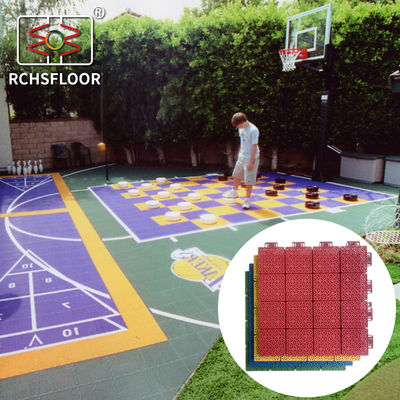 Antiderrapante PP Interlocking Flooring Waterproof Voleibol Pisos de azulejos