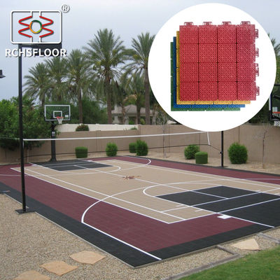 Telas de ténis modulares 340*340*18,1mm Telas de plástico de quadra de basquete