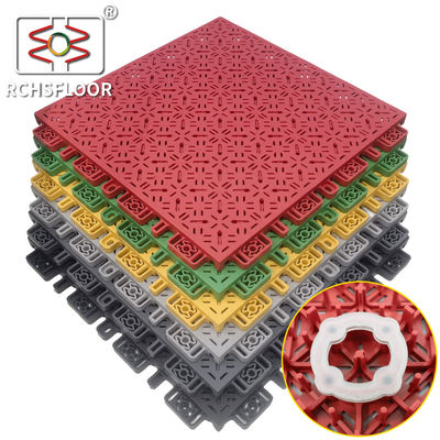 18 mm de azulejos esportivos modulares de PP 595g/Pc azulejos de polipropileno interligados