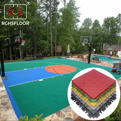 Campo de voleibol de ténis Chapas de piso de 18 mm de polipropileno