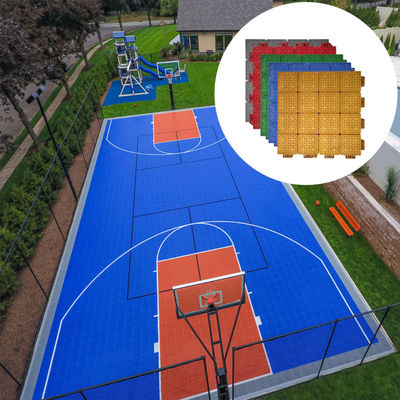 PP 3x3 azulejos de pátio interior piso de quadra de basquete exterior