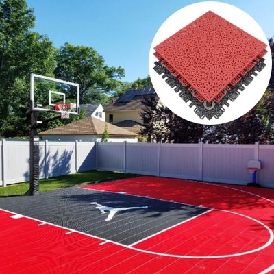 Modular Superfície Interlocking piso azulejos estofado para campo de badminton pickleball