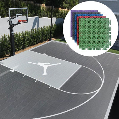 Interlocking Pp Plastic Outdoor Basquetebol Meia quadra de desporto azulejos de piso 3x3