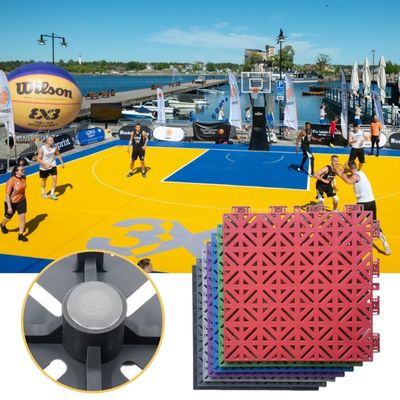 RCHS instalar o piso do campo de basquetebol construir telhas modulares do campo de basquetebol