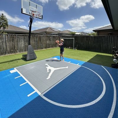 Todo o tempo Pp Campo de basquete modular ao ar livre Piso fácil de instalar Interlock ajustável