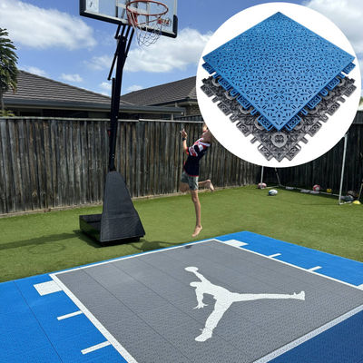Área exterior Boa absorção de choque 3x3 piso de basquete Modular pátio de jardim