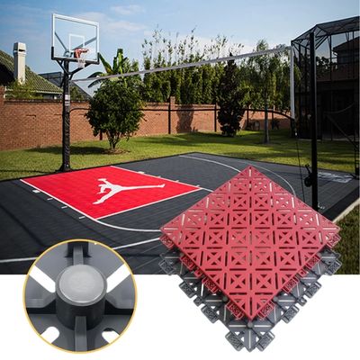 Custom Color PP Outdoor Sports Tiles Fácil Instalação superfície de textura de pele