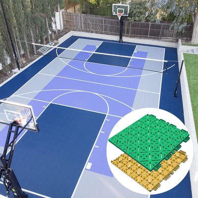 Eco Amigável UV Resistente PP pisos de pisos desportivos Resistente ao deslizamento Instalação fácil